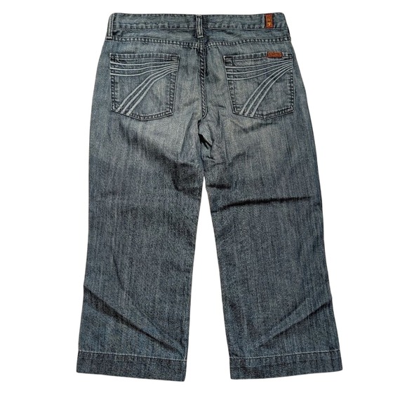 👖7 For All Mankind Womens 28 Dojo Jeans Light Wash Lightweight Crop Capri - Picture 1 of 6